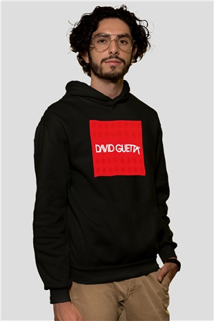 David Guetta Siyah Unisex Hoodie