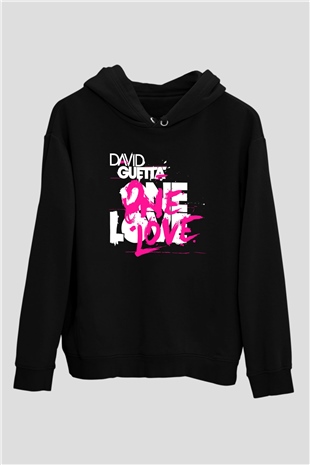 David Guetta Siyah Unisex Hoodie