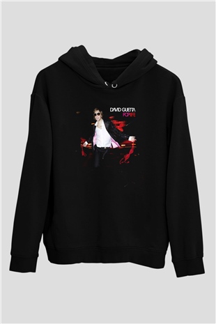David Guetta Siyah Unisex Kapüşonlu Sweatshirt