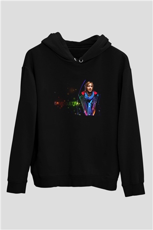 David Guetta Siyah Unisex Kapüşonlu Sweatshirt