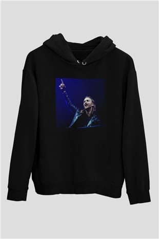 David Guetta Siyah Unisex Kapüşonlu Sweatshirt
