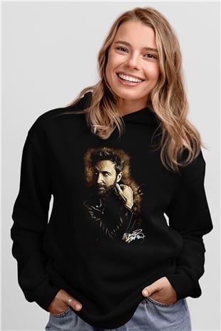 David Guetta Siyah Unisex Kapüşonlu Sweatshirt