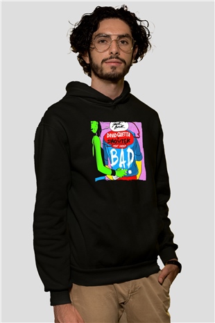 David Guetta Siyah Unisex Kapüşonlu Sweatshirt