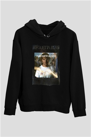 David Guetta Siyah Unisex Kapüşonlu Sweatshirt