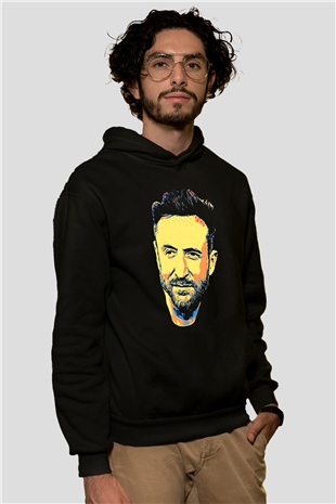 David Guetta Siyah Unisex Kapüşonlu Sweatshirt
