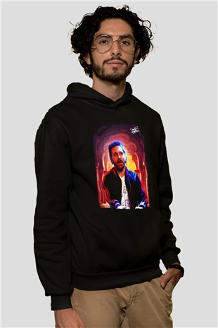 David Guetta Siyah Unisex Kapüşonlu Sweatshirt