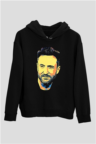 David Guetta Siyah Unisex Kapüşonlu Sweatshirt