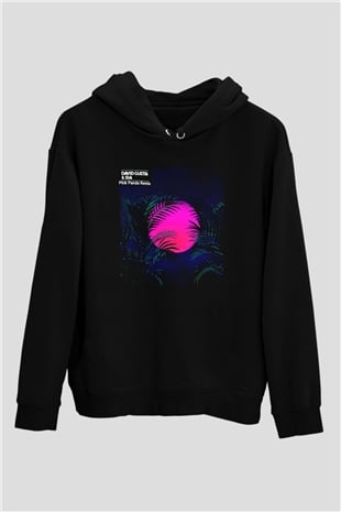 David Guetta Siyah Unisex Kapüşonlu Sweatshirt