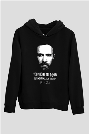 David Guetta Siyah Unisex Kapüşonlu Sweatshirt
