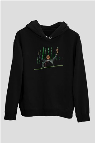 David Guetta Siyah Unisex Kapüşonlu Sweatshirt