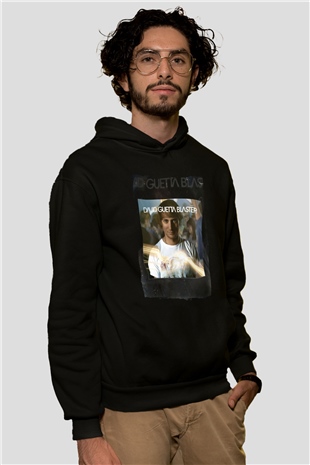 David Guetta Siyah Unisex Kapüşonlu Sweatshirt