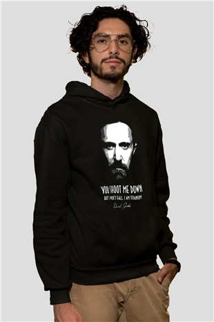 David Guetta Siyah Unisex Kapüşonlu Sweatshirt