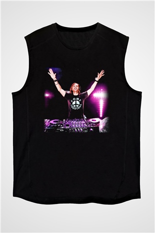 David Guetta Siyah Unisex Kolsuz Tişört