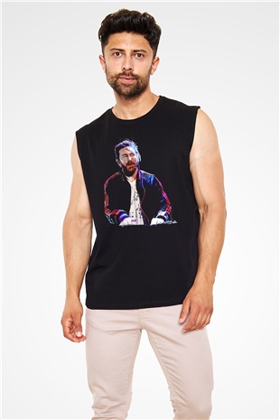 David Guetta Siyah Unisex Kolsuz Tişört