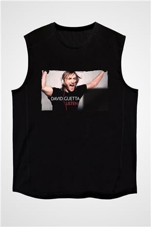 David Guetta Siyah Unisex Kolsuz Tişört