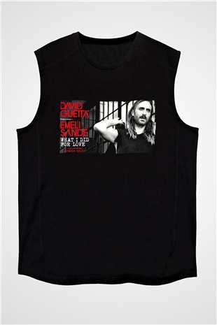 David Guetta Siyah Unisex Kolsuz Tişört