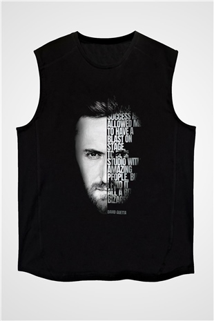 David Guetta Siyah Unisex Kolsuz Tişört