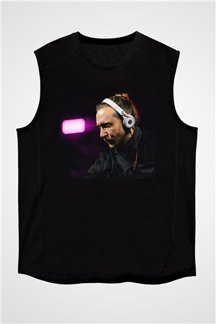 David Guetta Siyah Unisex Kolsuz Tişört