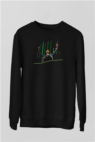 David Guetta Siyah Unisex Sweatshirt