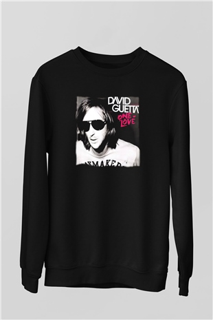David Guetta Siyah Unisex Sweatshirt