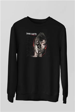David Guetta Siyah Unisex Sweatshirt