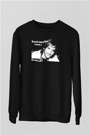 David Guetta Siyah Unisex Sweatshirt