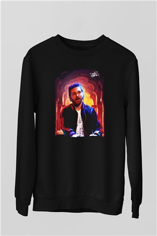 David Guetta Siyah Unisex Sweatshirt