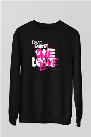 David Guetta Siyah Unisex Sweatshirt