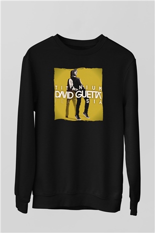 David Guetta Siyah Unisex Sweatshirt