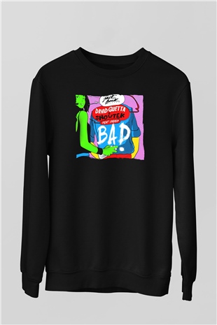 David Guetta Siyah Unisex Sweatshirt