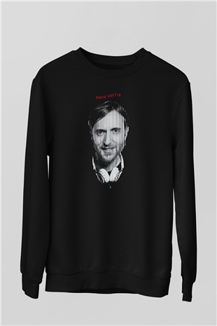 David Guetta Siyah Unisex Sweatshirt