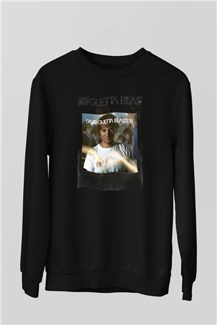 David Guetta Siyah Unisex Sweatshirt