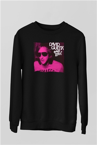 David Guetta Siyah Unisex Sweatshirt