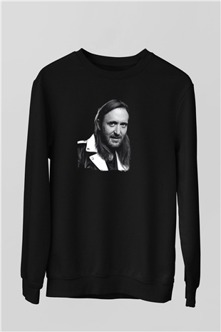 David Guetta Siyah Unisex Sweatshirt