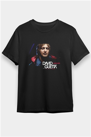 David Guetta Siyah Unisex Tişört T-Shirt - TişörtFabrikası
