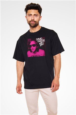 David Guetta Siyah Oversize Tişört Oversize T-shirt - TişörtFabrikası