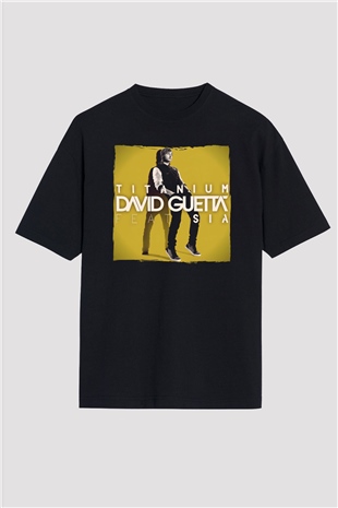 David Guetta Siyah Oversize Tişört Oversize T-shirt - TişörtFabrikası