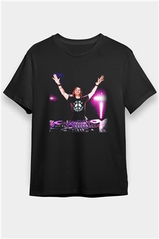 David Guetta Siyah Unisex Tişört T-Shirt - TişörtFabrikası