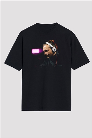 David Guetta Siyah Oversize Tişört Oversize T-shirt - TişörtFabrikası