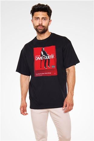 David Guetta Siyah Oversize Tişört Oversize T-shirt - TişörtFabrikası