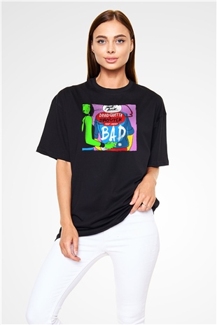 David Guetta Siyah Oversize Tişört Oversize T-shirt - TişörtFabrikası