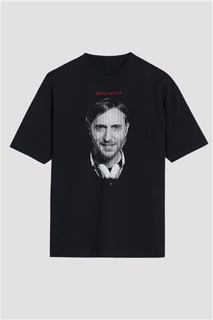 David Guetta Siyah Oversize Tişört Oversize T-shirt - TişörtFabrikası