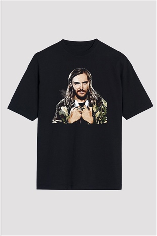 David Guetta Siyah Oversize Tişört Oversize T-shirt - TişörtFabrikası
