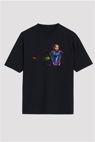 David Guetta Siyah Oversize Tişört Oversize T-shirt - TişörtFabrikası