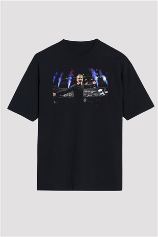 David Guetta Siyah Oversize Tişört Oversize T-shirt - TişörtFabrikası