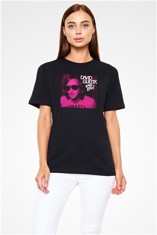 David Guetta Siyah Unisex Tişört T-Shirt - TişörtFabrikası