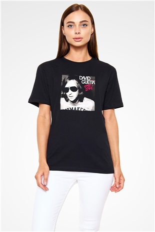 David Guetta Siyah Unisex Tişört T-Shirt - TişörtFabrikası