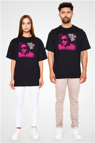 David Guetta Siyah Oversize Tişört Oversize T-shirt - TişörtFabrikası