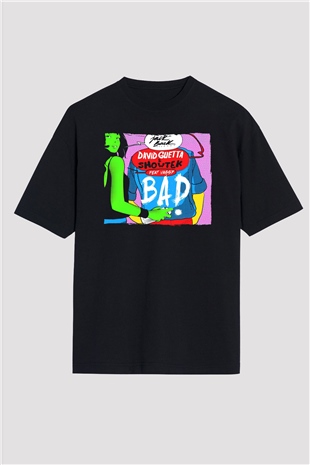 David Guetta Siyah Oversize Tişört Oversize T-shirt - TişörtFabrikası