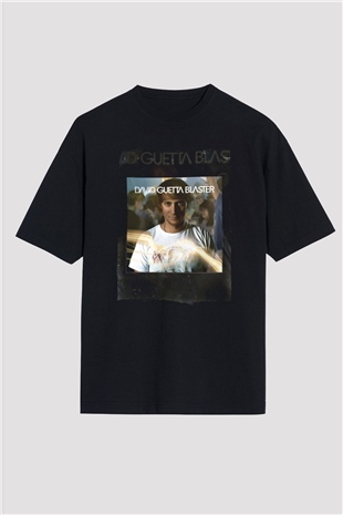 David Guetta Siyah Oversize Tişört Oversize T-shirt - TişörtFabrikası